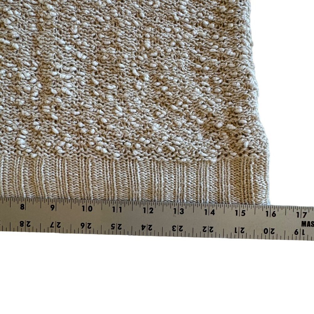 Vintage Pallas Womens XS Hand Loomed Irish Linen Sweater Beige Nubby - Picture 11 of 11